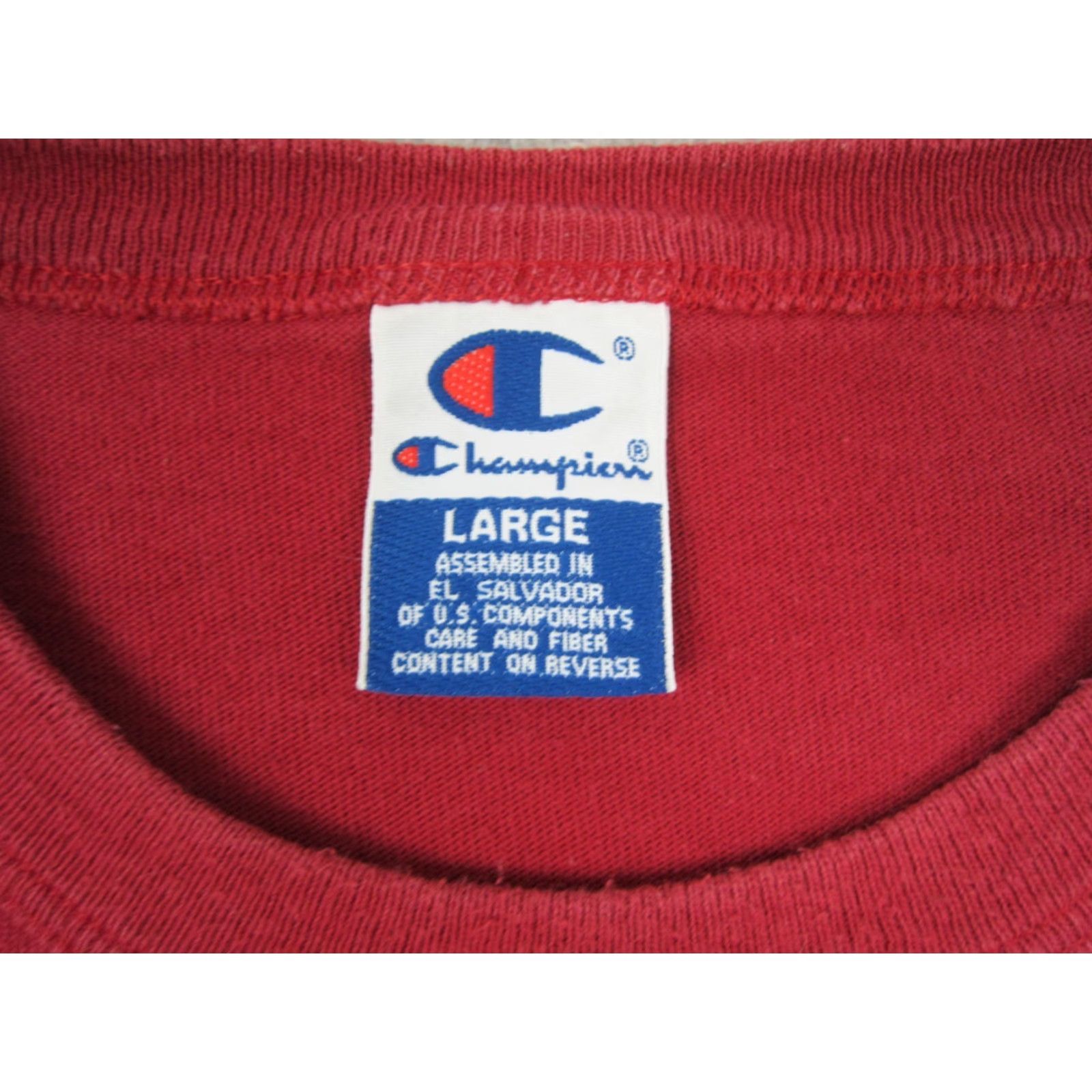 Champion Vintage Champion Shirt Mens L Red Short Sleeve 90s Logo Crew Neck Athletic Classic T-Shirt Size US L / EU 52-54 / 3 - 3 Thumbnail