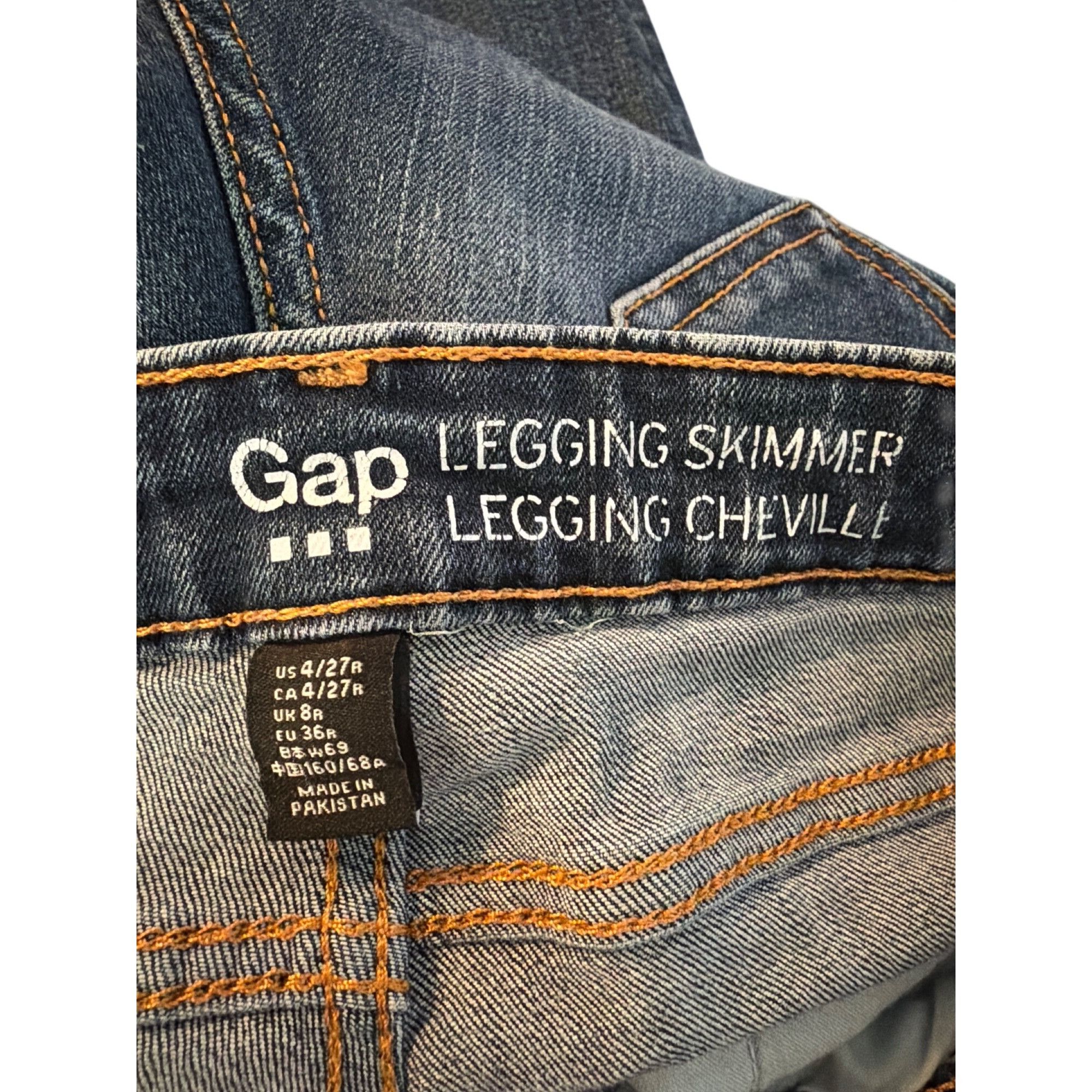 Gap Gap Legging Skimmer Jeans Blue Denim Skinny Stretch Cotton B Size 27" / US 4 / IT 40 - 4 Thumbnail