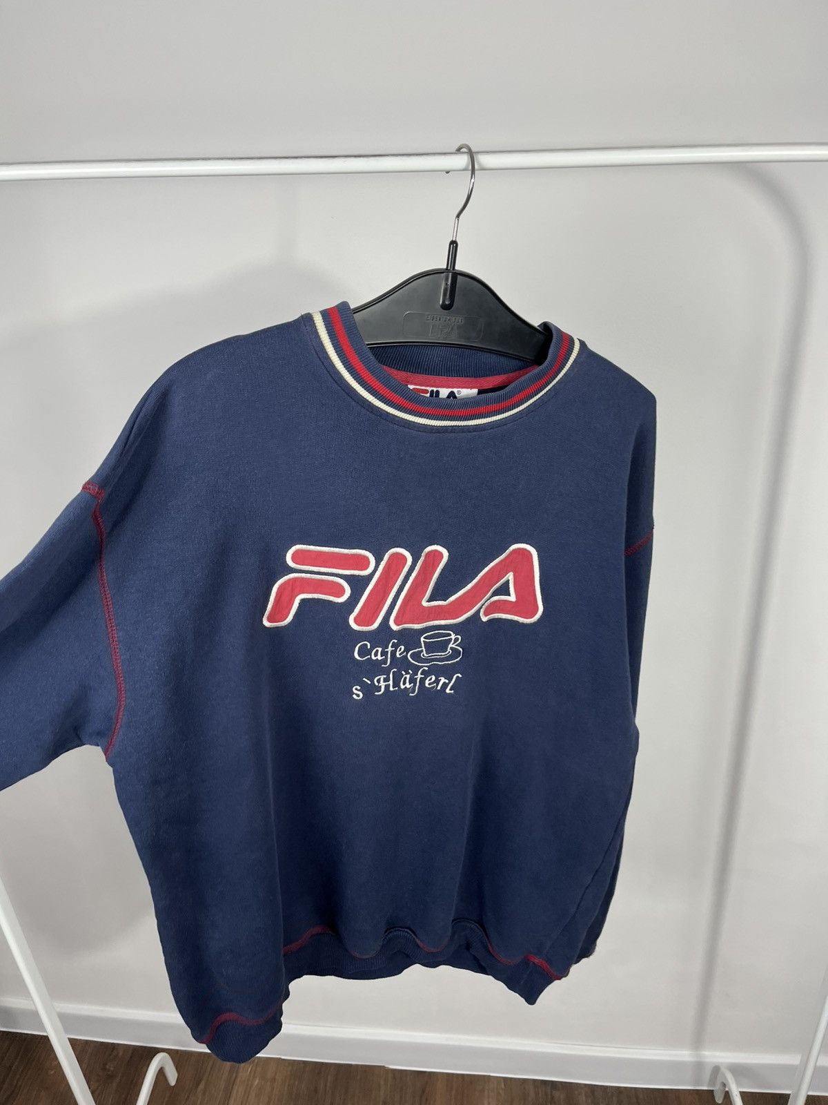 Fila Fila Vintage Sweatshirt Big Logo Navy Crewneck Size L Jumper Size US L / EU 52-54 / 3 - 7 Thumbnail