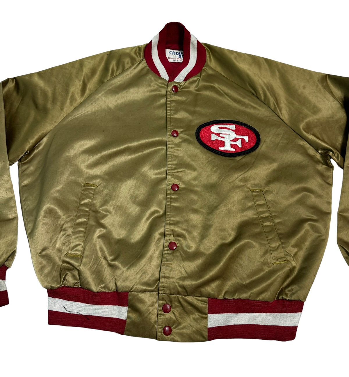 NFL Vintage NFL 49ERS Bomber Jacket Size US L / EU 52-54 / 3 - 7 Thumbnail