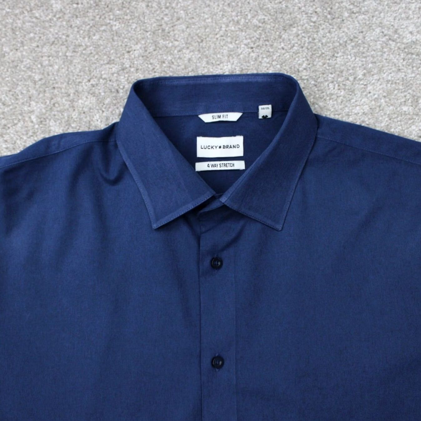 Lucky Brand Lucky Brand Shirt Men XL Blue Slim Fit 4 Way Stretch L/S Button Up Size US XL / EU 56 / 4 - 6 Thumbnail