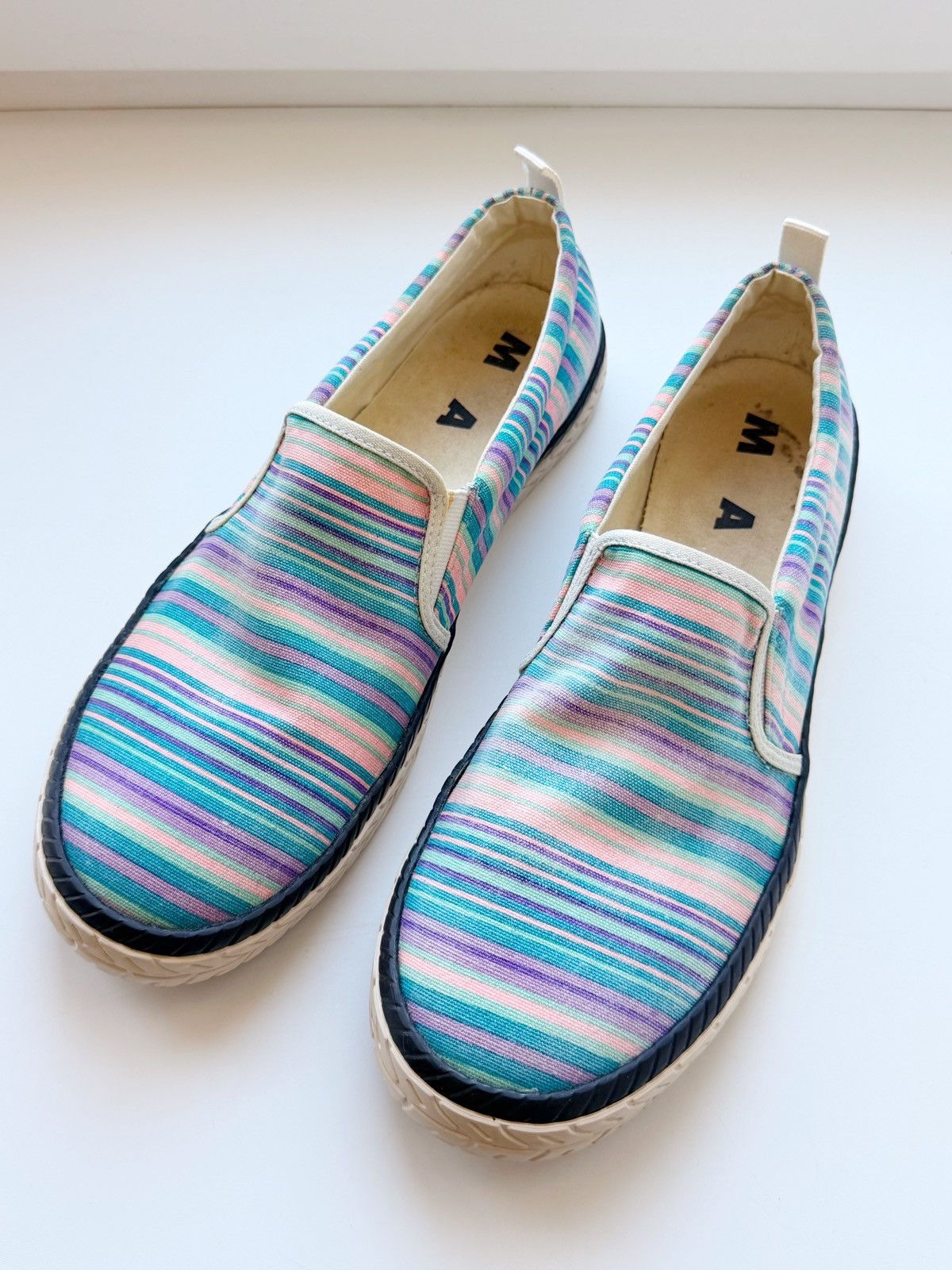 Marni MARNI Multicolored Striped Men Slip On Size 43 Comfort Shoes Size US 10 / EU 43 - 2 Thumbnail