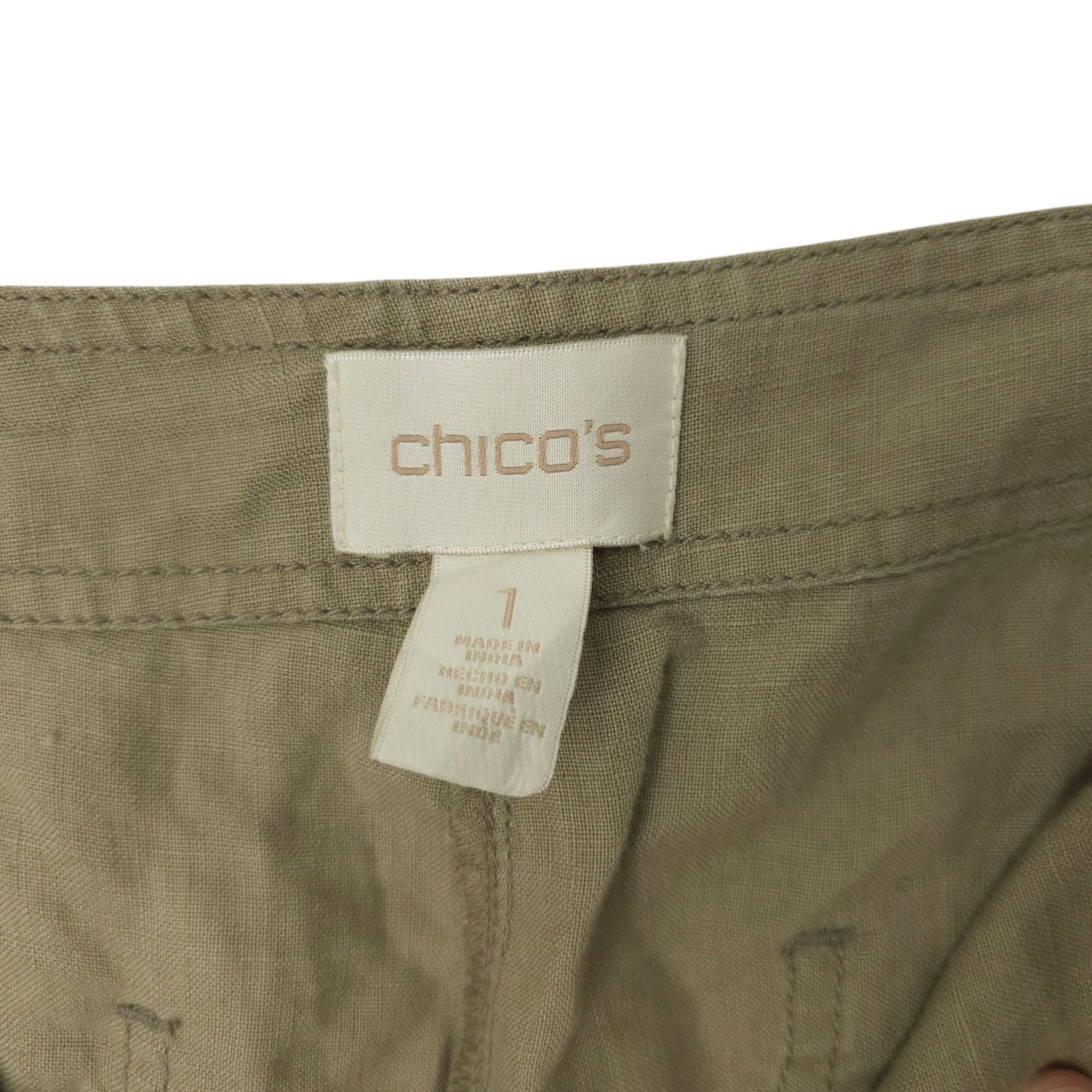 Chicos Chicos Linen Pants Women Size 1 US M/8 MId Rise Wide Leg Sla Size 30" / US 8 / IT 44 - 7 Thumbnail