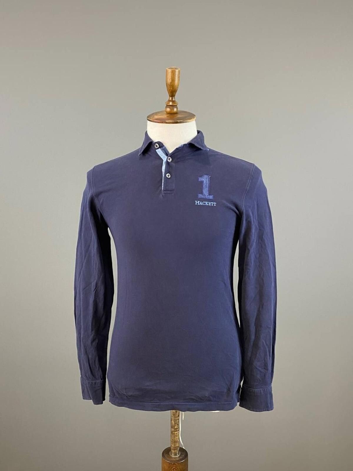 Designer Hackett London Blue #1 Elbow Patches Polo Shirt Size XS Size US XS / EU 42 / 0 - 1 Thumbnail