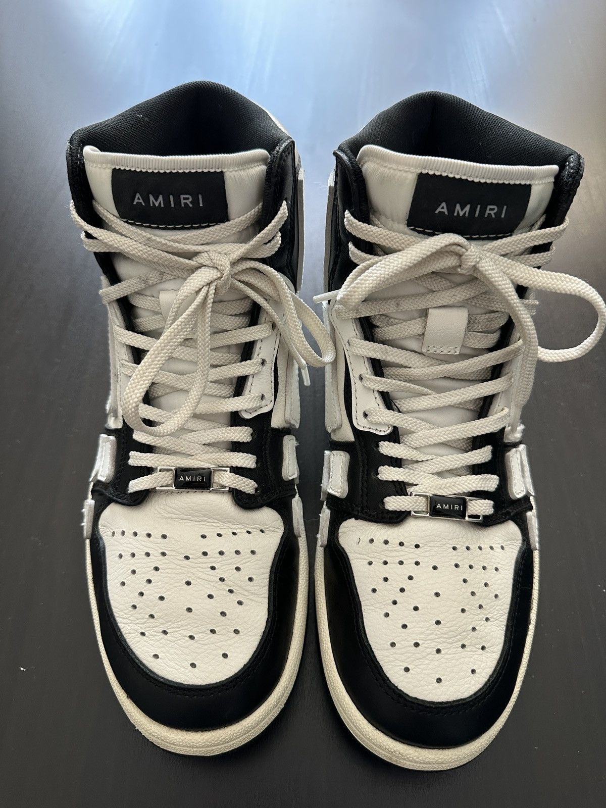 Amiri Amiri Skeleton High Top Black White Leather Sneakers 9US Size US 8 / EU 41 - 3 Thumbnail