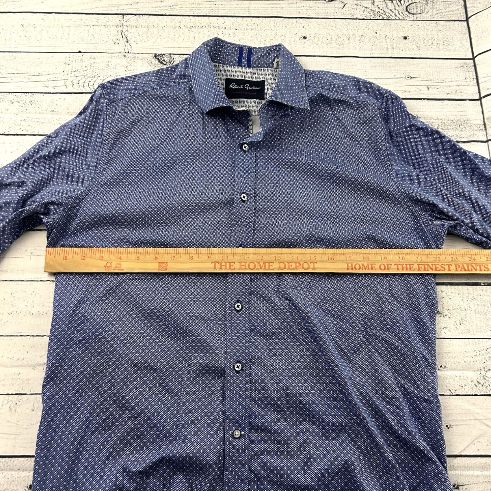 Robert Graham Robert Graham Button-Up Shirt Polka Dot Long Sleeve Blue XL Mens Size US XL / EU 56 / 4 - 5 Thumbnail