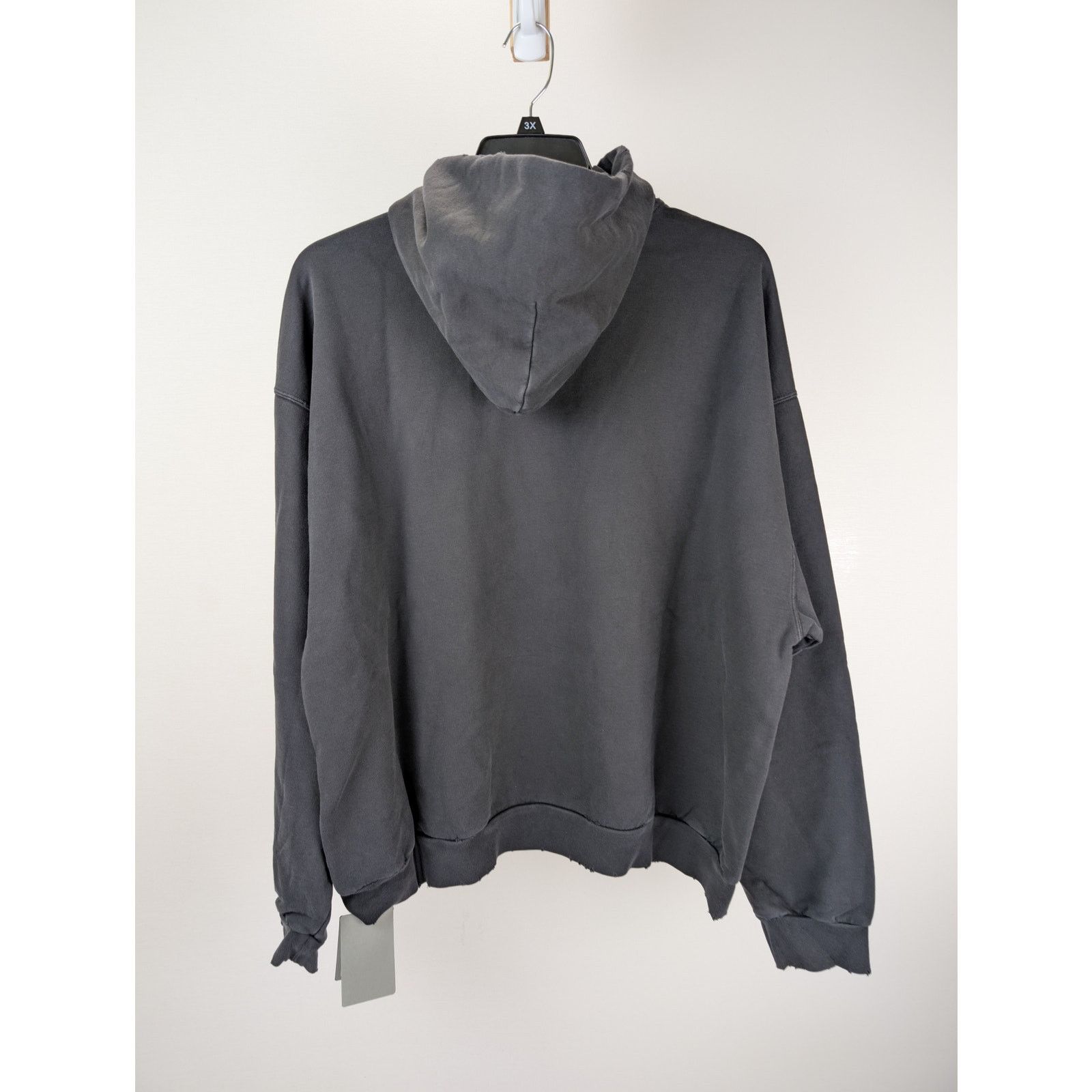 Balenciaga o1rshd1 DIY College No Pocket Medium Fit Hoodie Washed Black Size US M / EU 48-50 / 2 - 9 Thumbnail