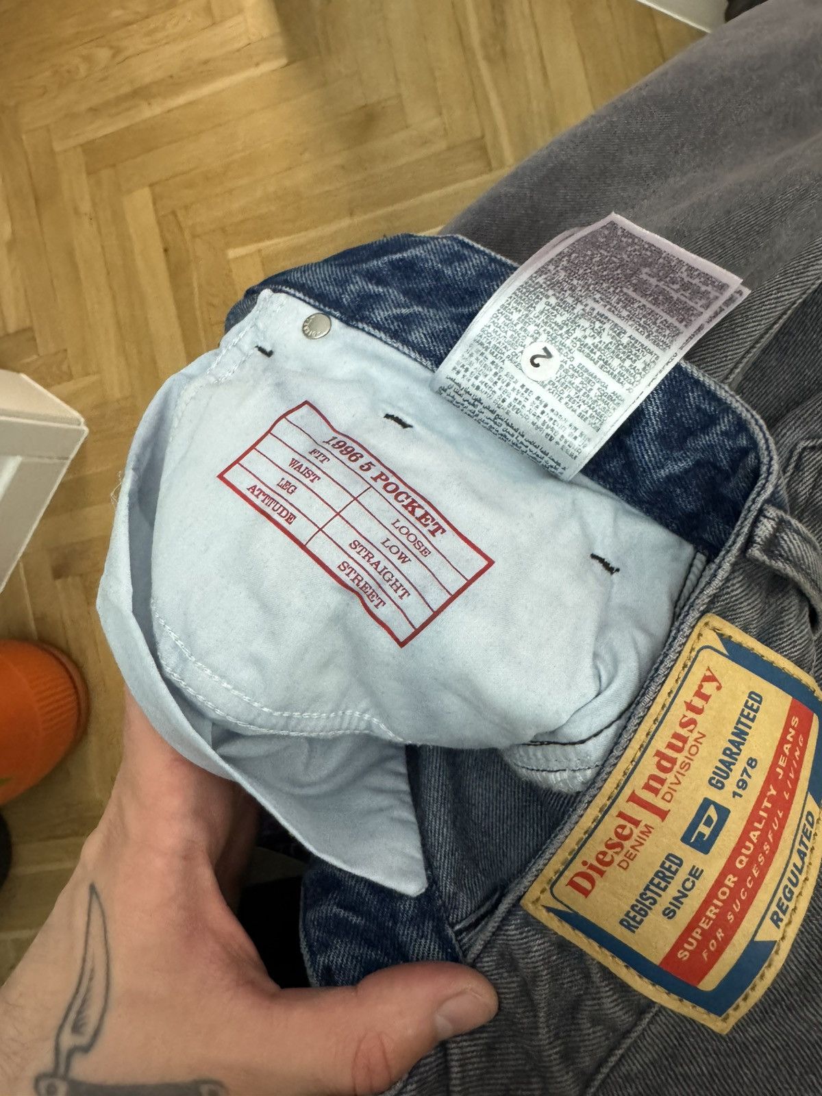 Diesel Oversize Denim Diesel Loose Fit Jeans Baggy Gray Skate Hype Size US 27 - 7 Thumbnail