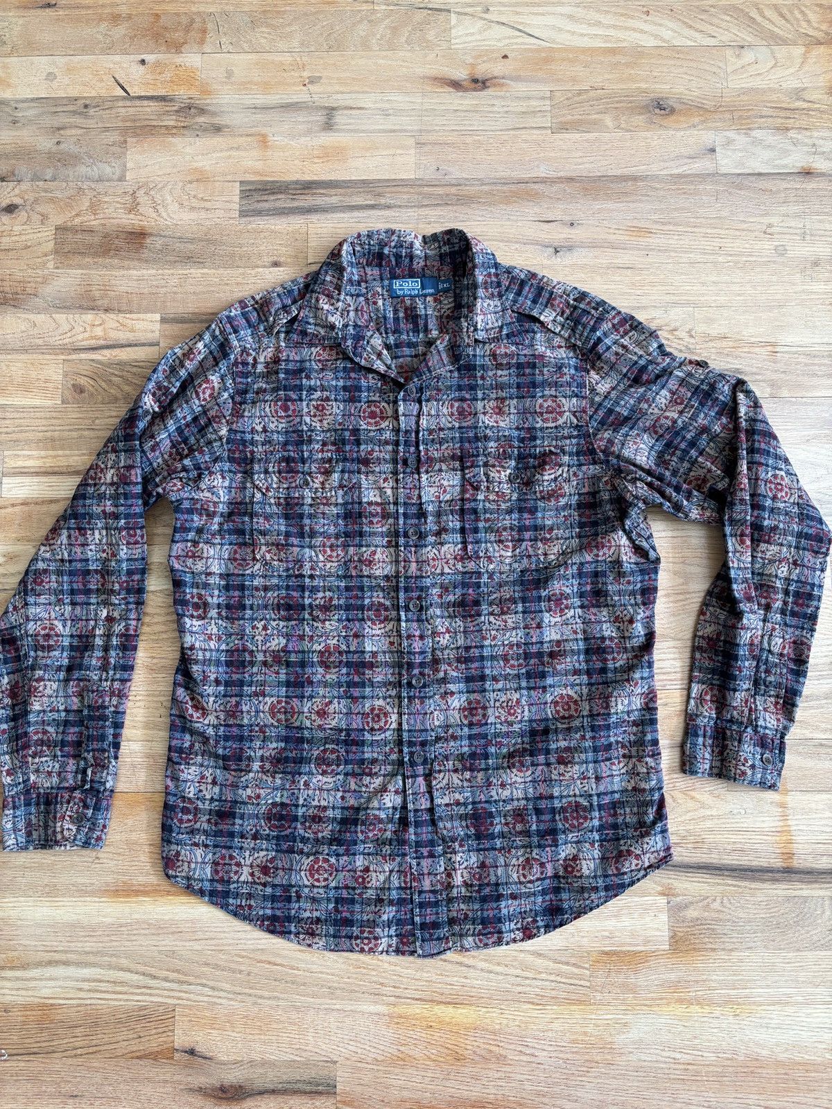 Polo Ralph Lauren Vintage Polo Ralph Lauren Plaid Patchwork Shirt Size US XL / EU 56 / 4 - 2 Thumbnail