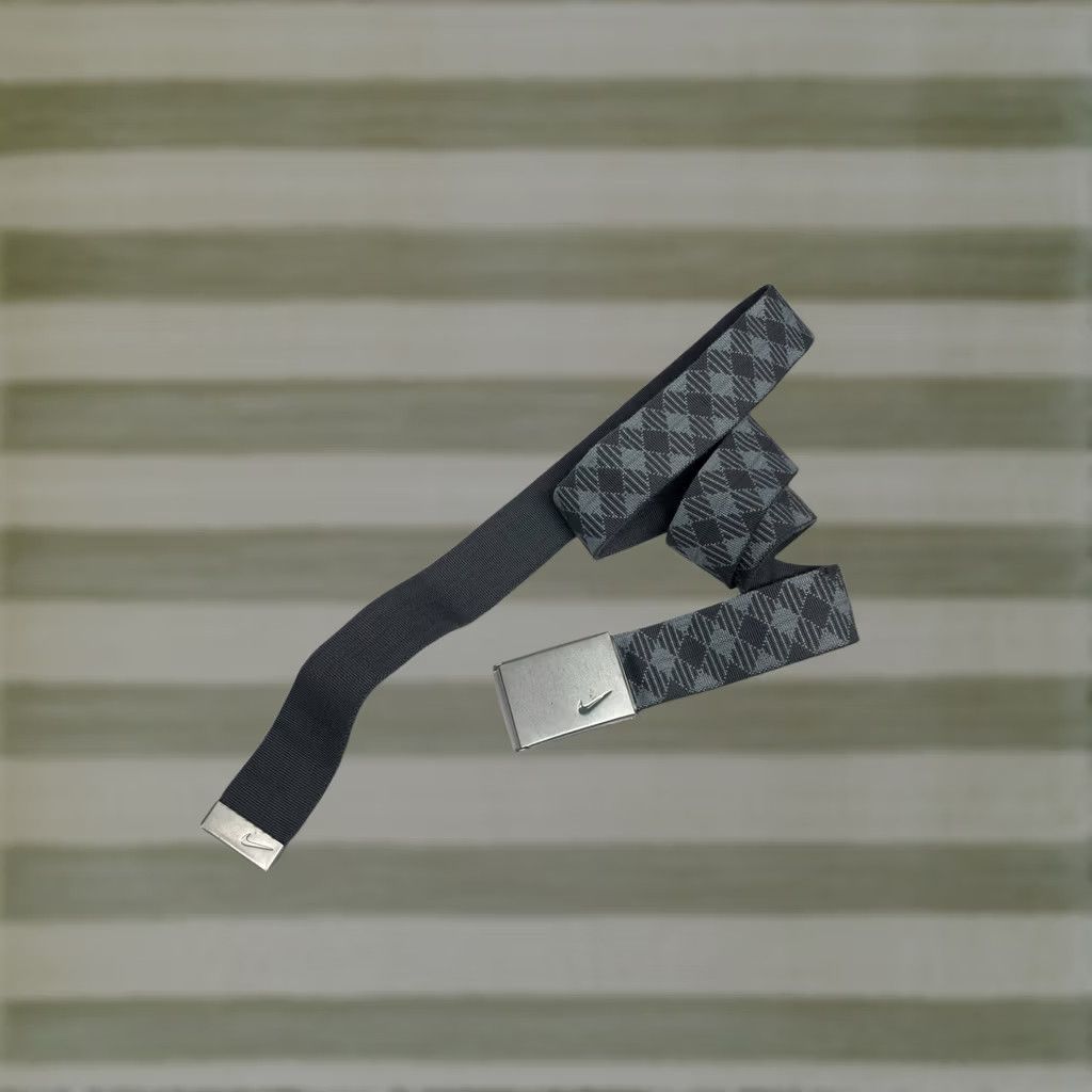 Nike Nike Reversible Belt – Grey/Black Pattern – Buckle – Men – One Size – Cotton Canvas Size ONE SIZE - 1 Thumbnail
