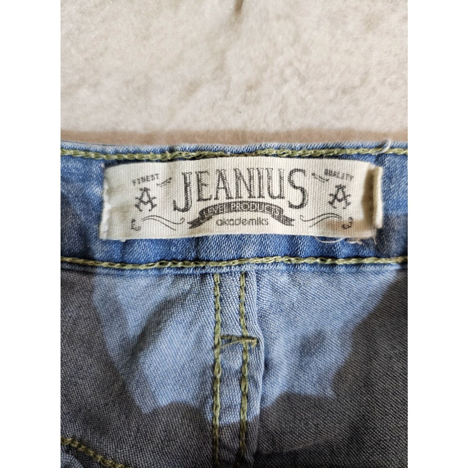 Akademiks VINTAGE Akademiks Jeanius Denim Jeans Slim Straight Acid Wash Stretch Mens 34x30 Size US 34 / EU 50 - 4 Thumbnail