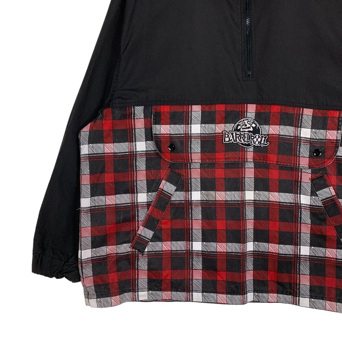 Japanese Brand BARREL ROLL Tartan Hybrid Half Zip Pullover Hoodie #1051-C47 Size US M / EU 48-50 / 2 - 3 Thumbnail