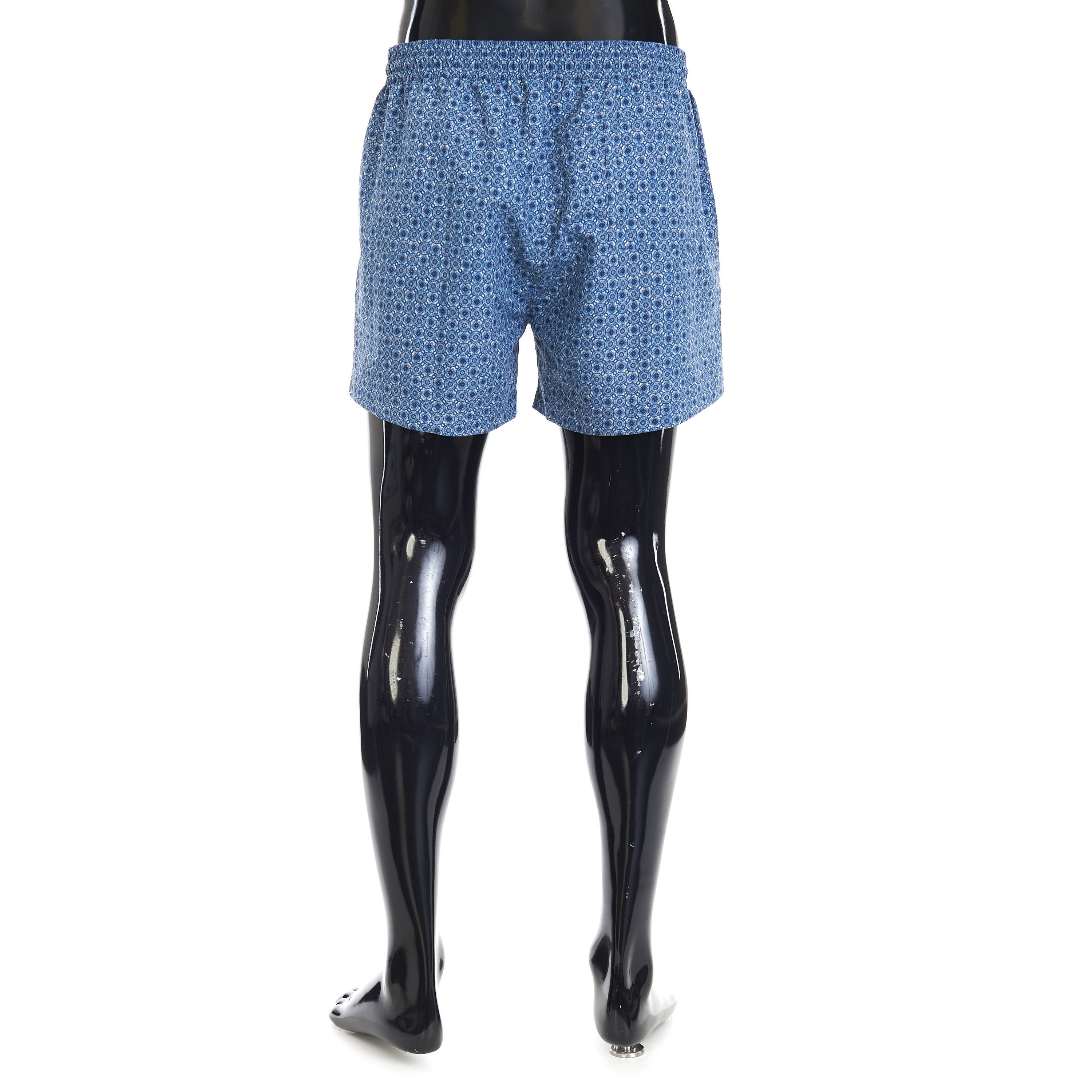 Brunello Cucinelli Microfiber Swim Shorts - Geometric Print, Pacific Blue Size US 44 / EU 60 - 5 Thumbnail