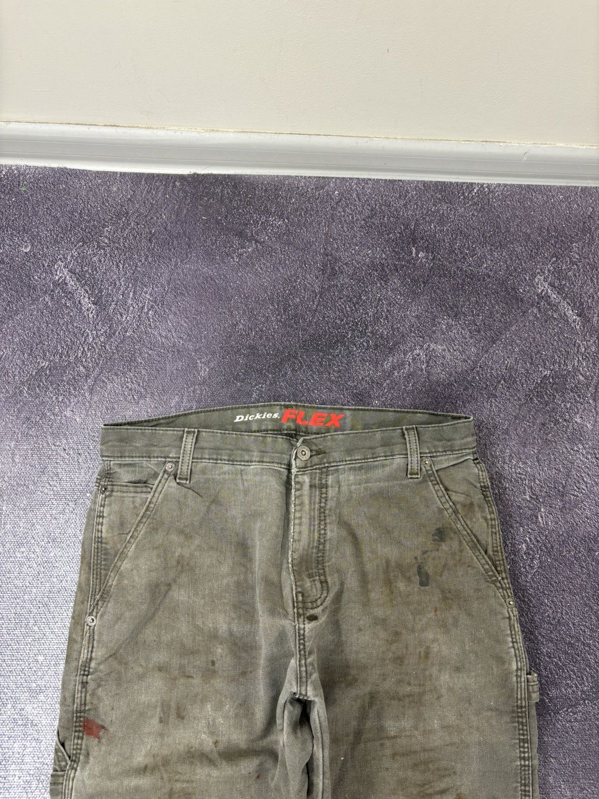 Dickies Vintage Dickies Y2K Olive Distressed Work Hype Pants Size US 32 / EU 48 - 9 Thumbnail