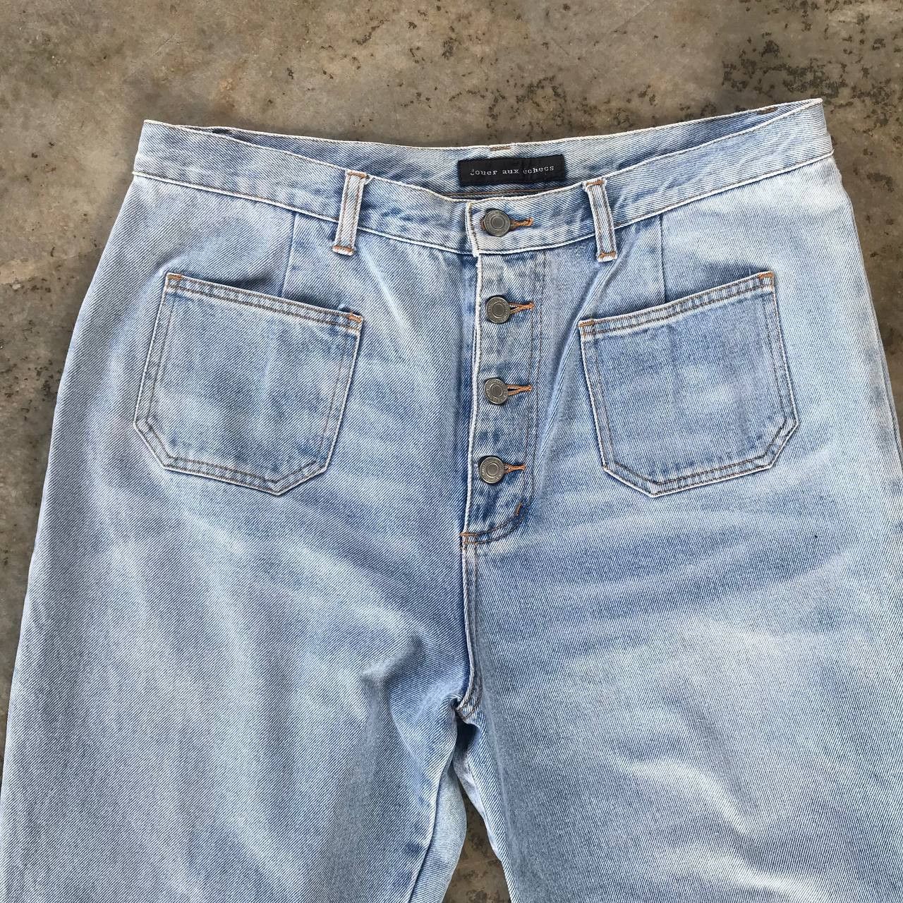 Japanese Brand W34x30 FLARED JAPAN JOUER AUX ECHECS BUSH JEAN LIGHTWASH Size US 34 / EU 50 - 4 Thumbnail