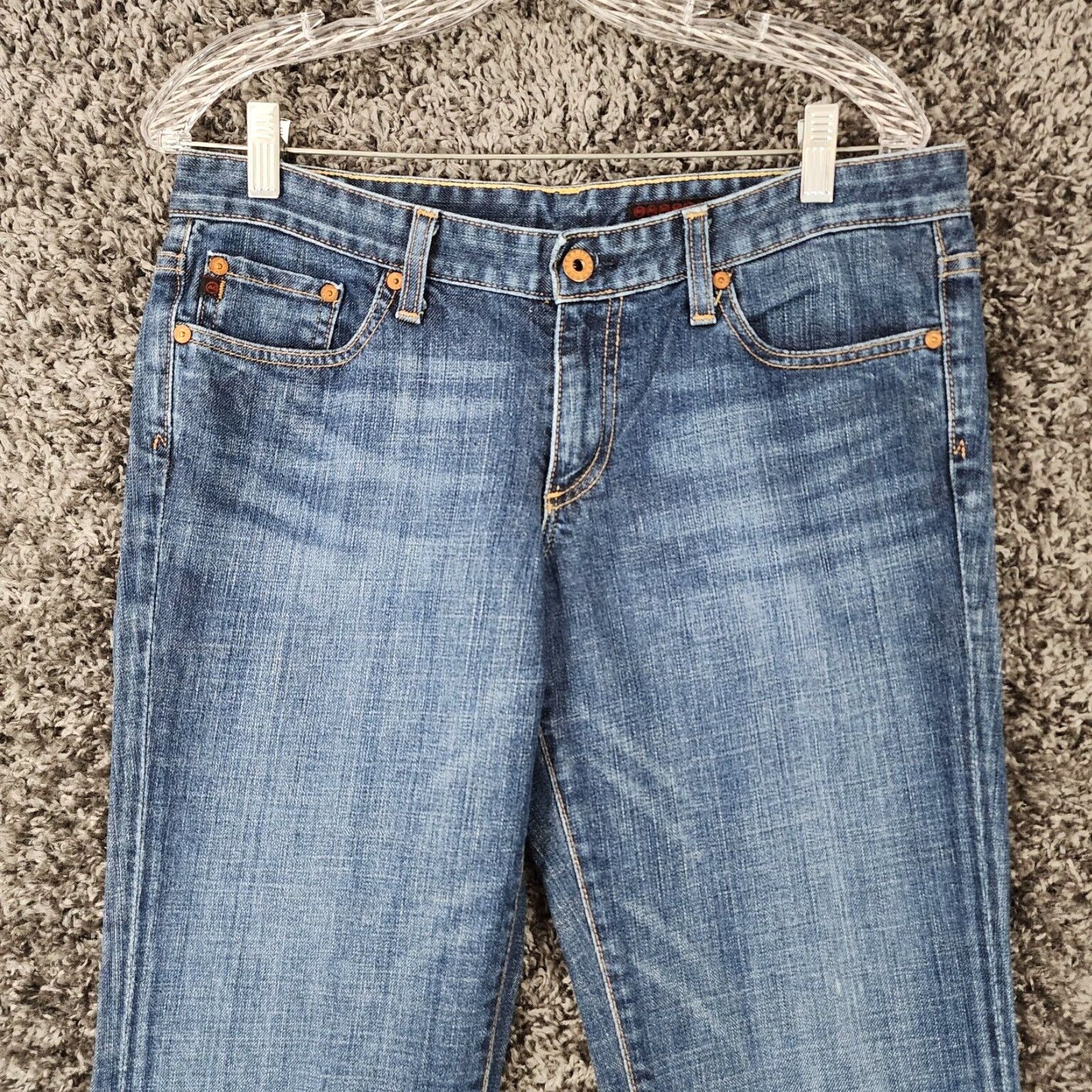 Vintage AG Adriano Goldschmied Womens Flared Jeans Size 31R Blue Size 24" / US 00 / IT 34 - 2 Thumbnail