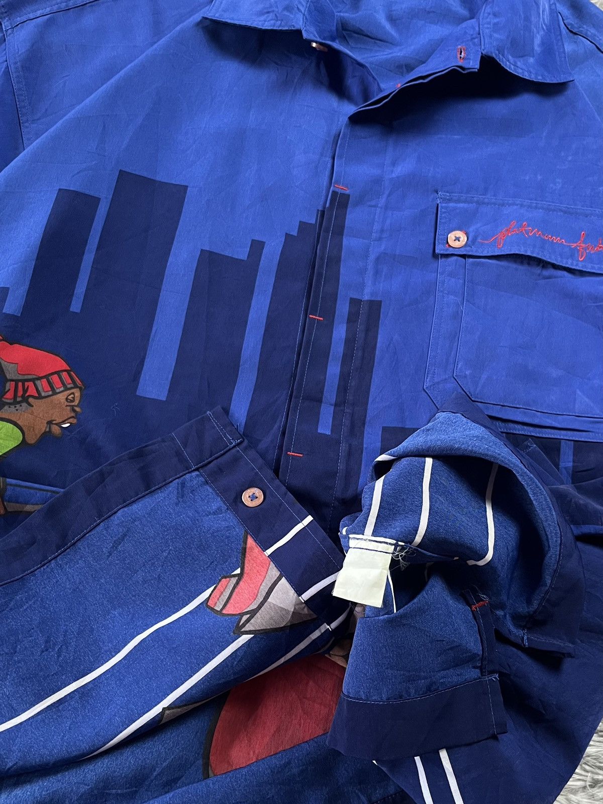 Fubu Rare FUBU Platinum Fat Albert Button Up Royal Blue Shirt Size US XXL / EU 58 / 5 - 8 Thumbnail
