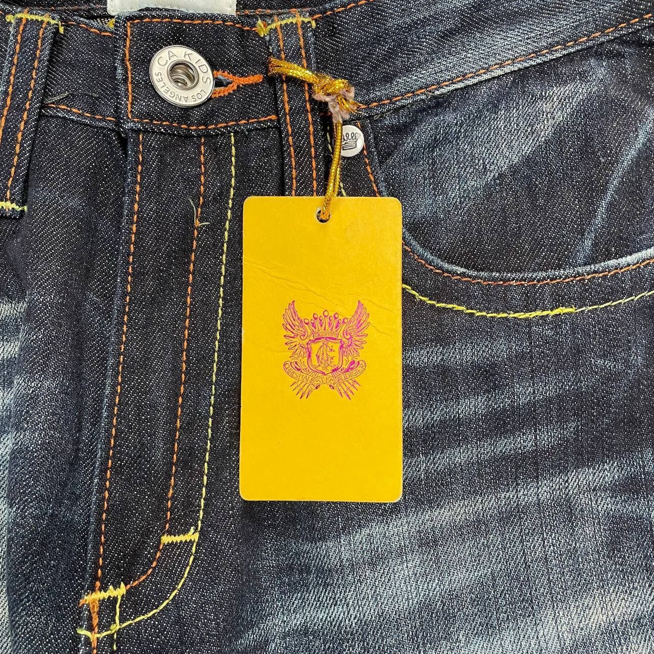 Christian Audigier × Ed Hardy Christian Audigier Kids Forever Dagger Jeans Blue Size 14/16 Size 27" / US 4 / IT 40 - 7 Thumbnail