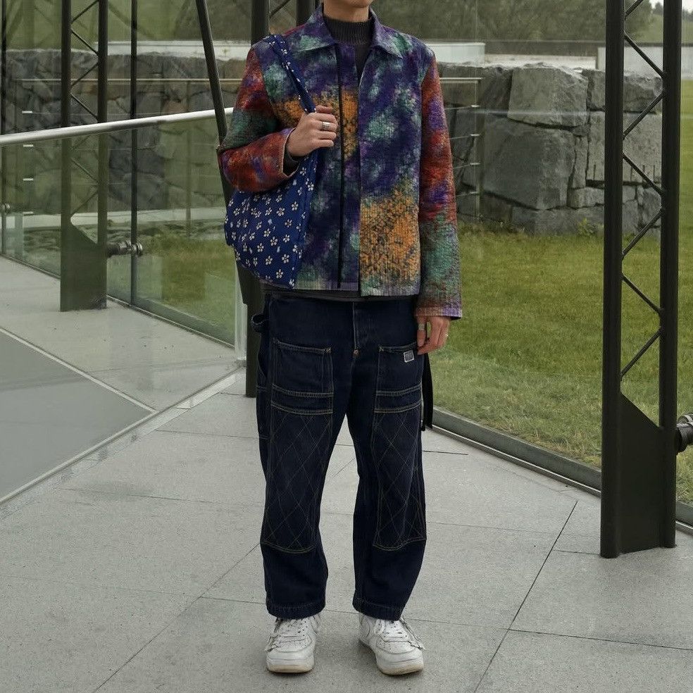 Craig Green SS19 Vibrating Floral Line Stitch Worker Jacket rainbow Size US S / EU 44-46 / 1 - 8 Thumbnail