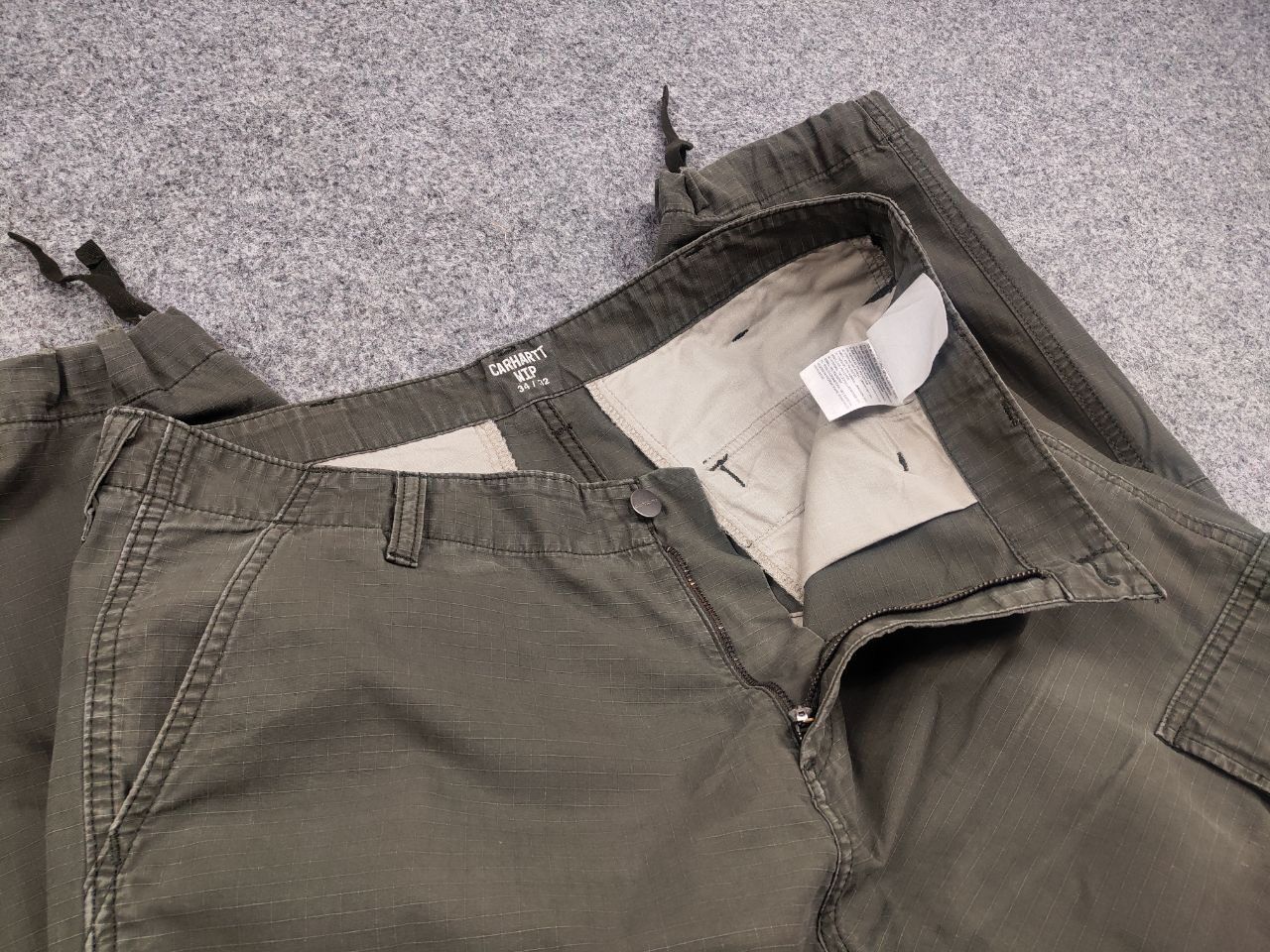Carhartt Vintage Carhartt Green Ripstop Faded Cargo Pants Y2k Style Size US 34 / EU 50 - 16 Thumbnail