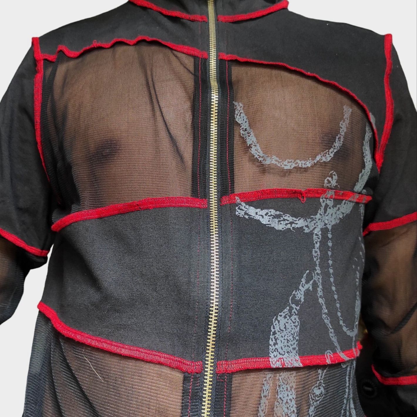 14th Addiction Punk Rave Attack Mesh Hoodie Size US M / EU 48-50 / 2 - 4 Thumbnail