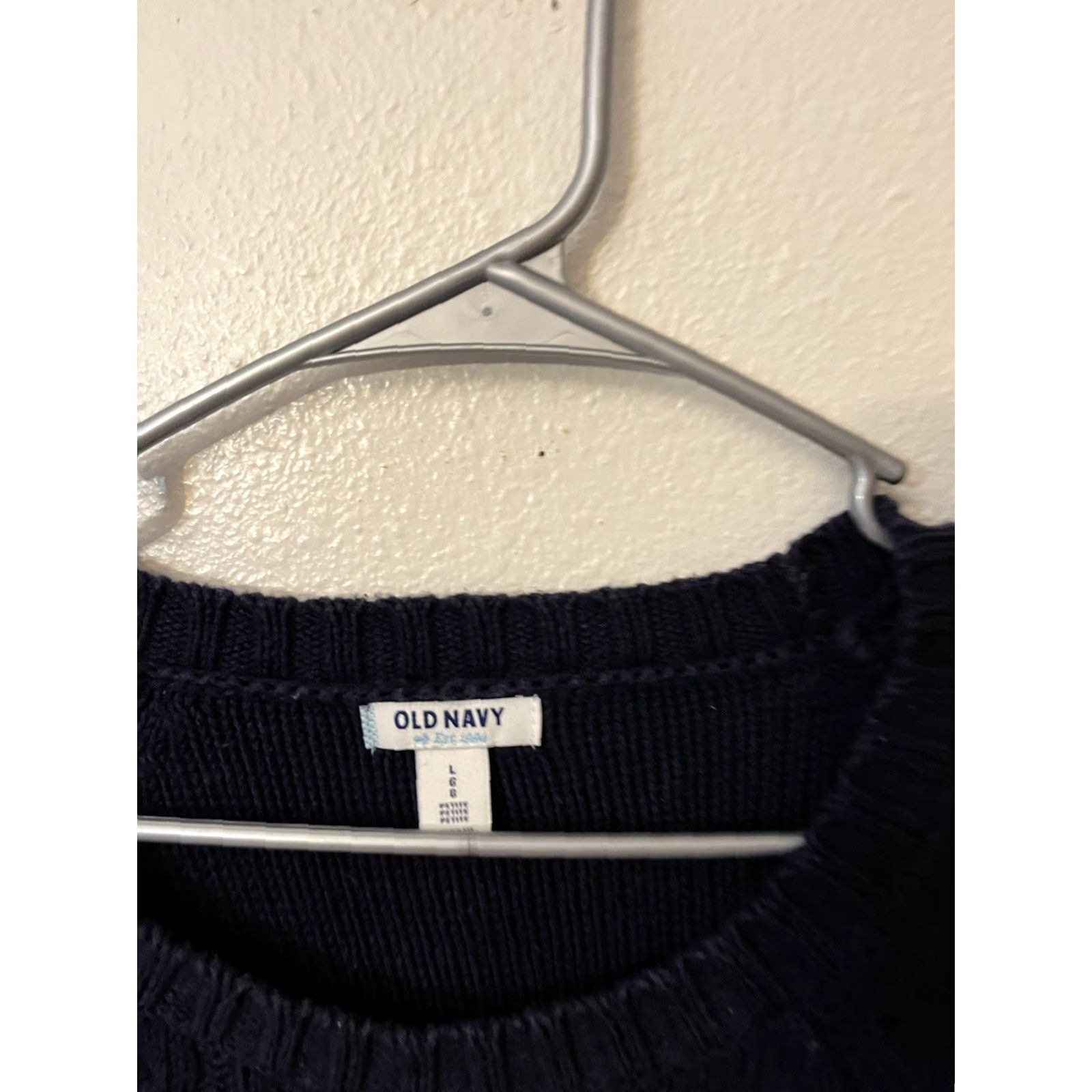 Old Navy Old Navy Cable Knit Navy Blue Sweater Woman’s Size Large Crewneck Pullover Size L / US 10 / IT 46 - 2 Thumbnail