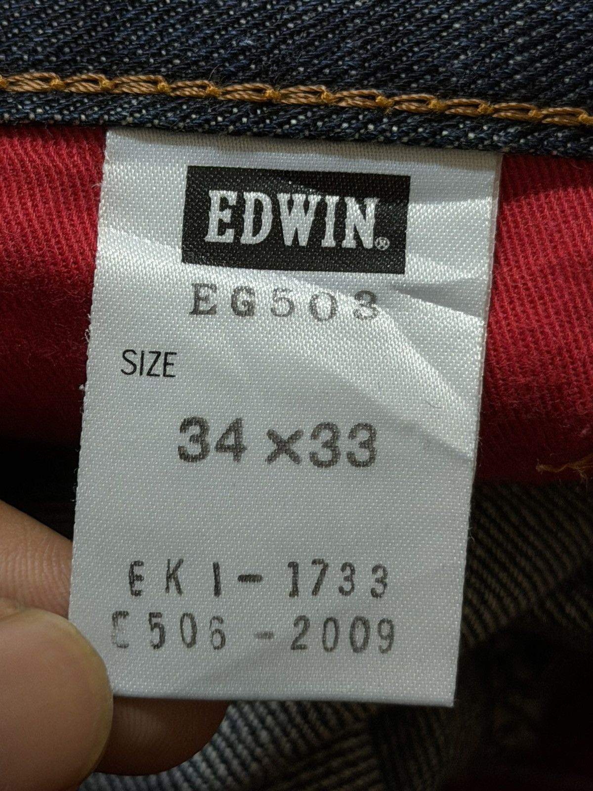 Edwin Vintage 90s Japan Edwin 503 Blue Faded Wash Whisker Wide Leg Size US 36 / EU 52 - 7 Thumbnail