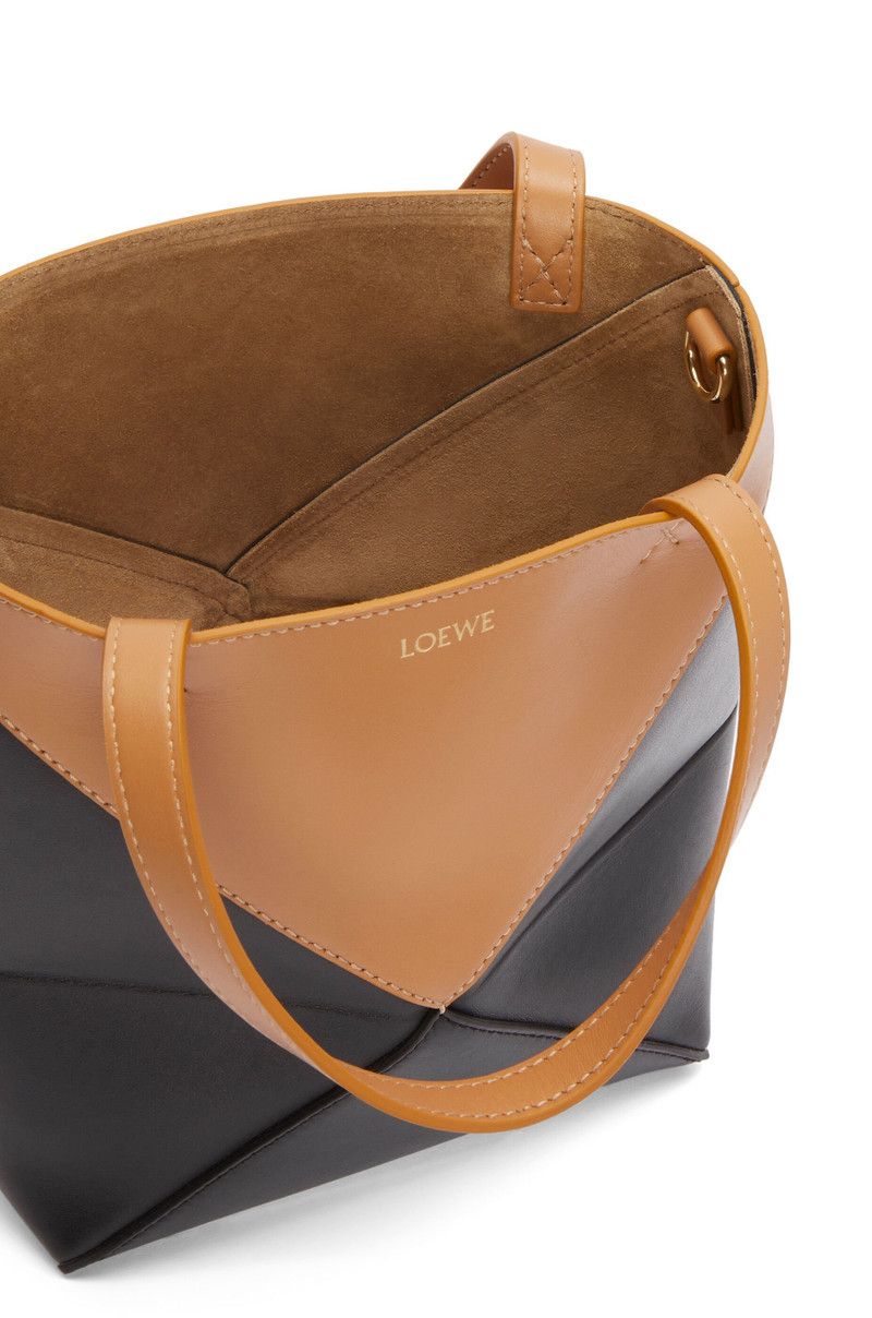 Loewe o1in1g0426 Size: OS/ Mini Puzzle Fold Tote Bag Desert/Black Size ONE SIZE - 7 Thumbnail