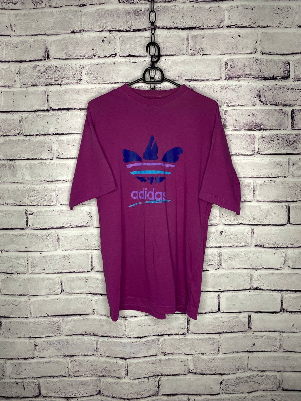 Adidas MENS Vintage T-shirt Adidas Size M sportswear Purple Size US M / EU 48-50 / 2 - 1 Thumbnail