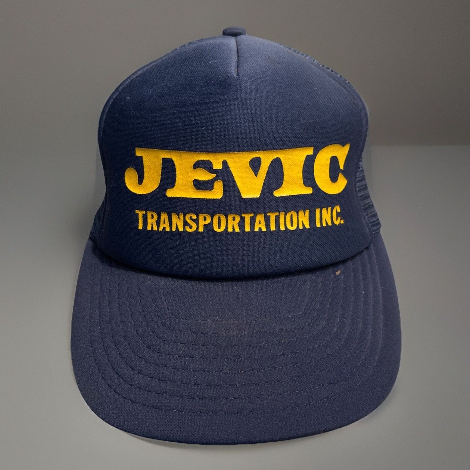 Vintage JEVIC Snapback Adult Baseball Ball Hat Vintage Navy Yellow Size ONE SIZE - 1 Thumbnail