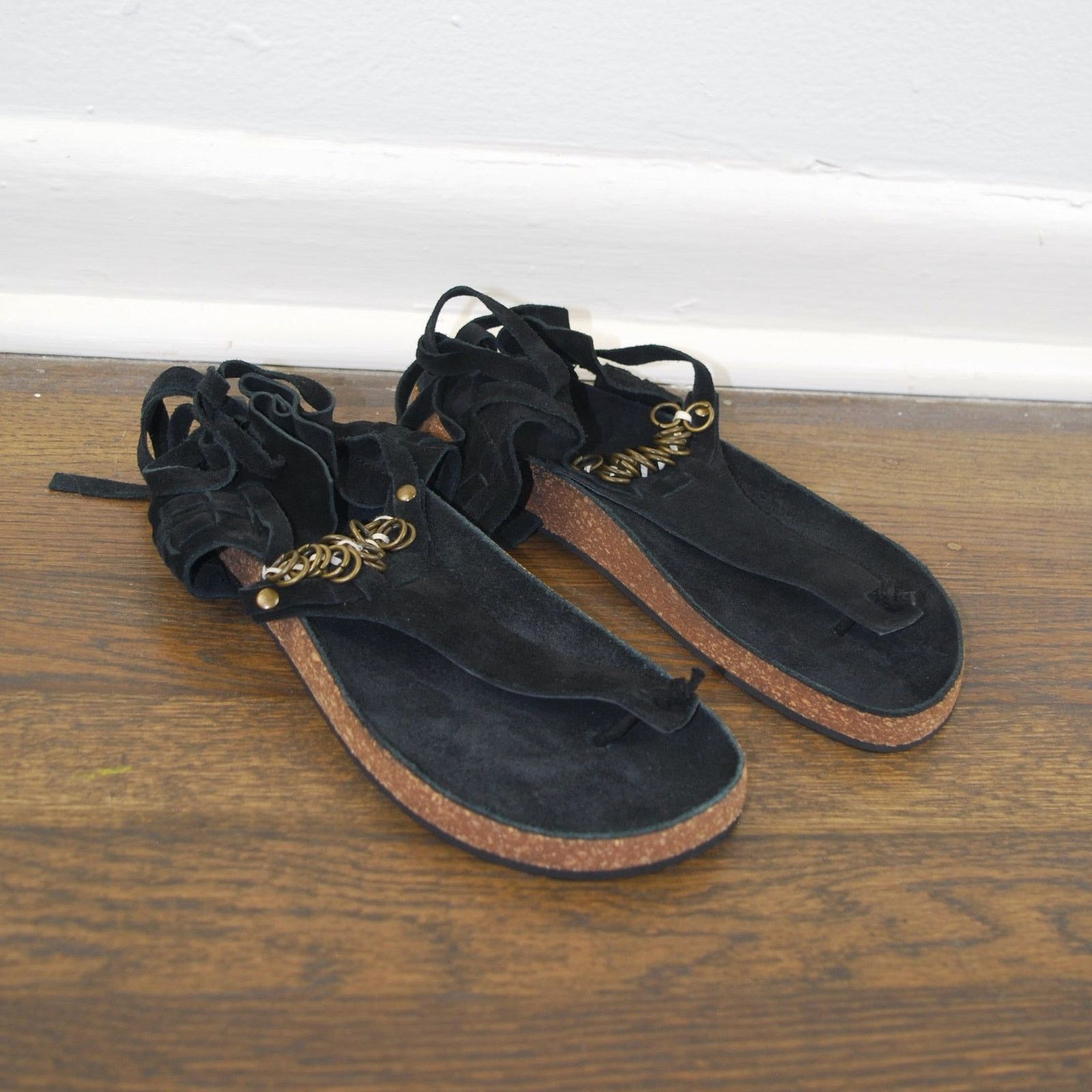 Free People NEW Free People Collins Wrap Suede Gladiator Leather Sandal Size US 7.5 / IT 37.5 - 1 Thumbnail