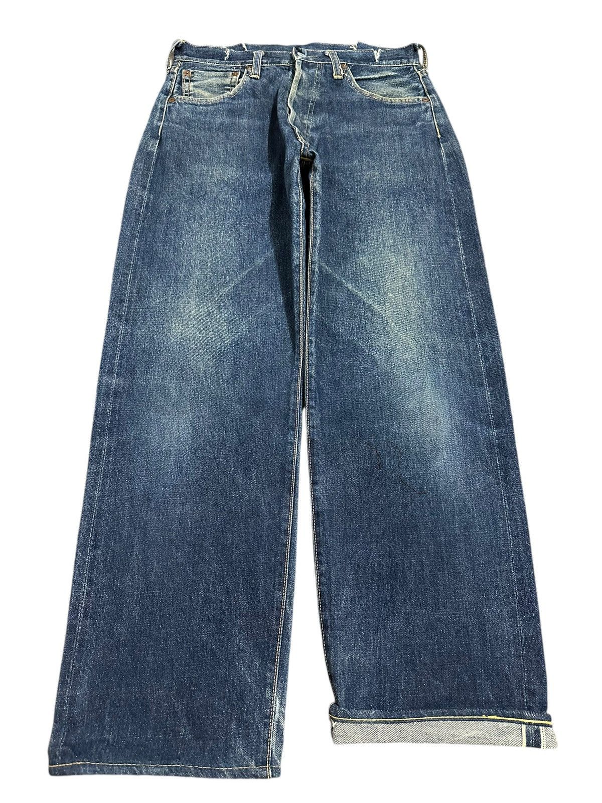 Evisu Vintage 80s Usa Evis Selvedge Faded Wash Style Baggy Jeans Size US 30 / EU 46 - 2 Thumbnail