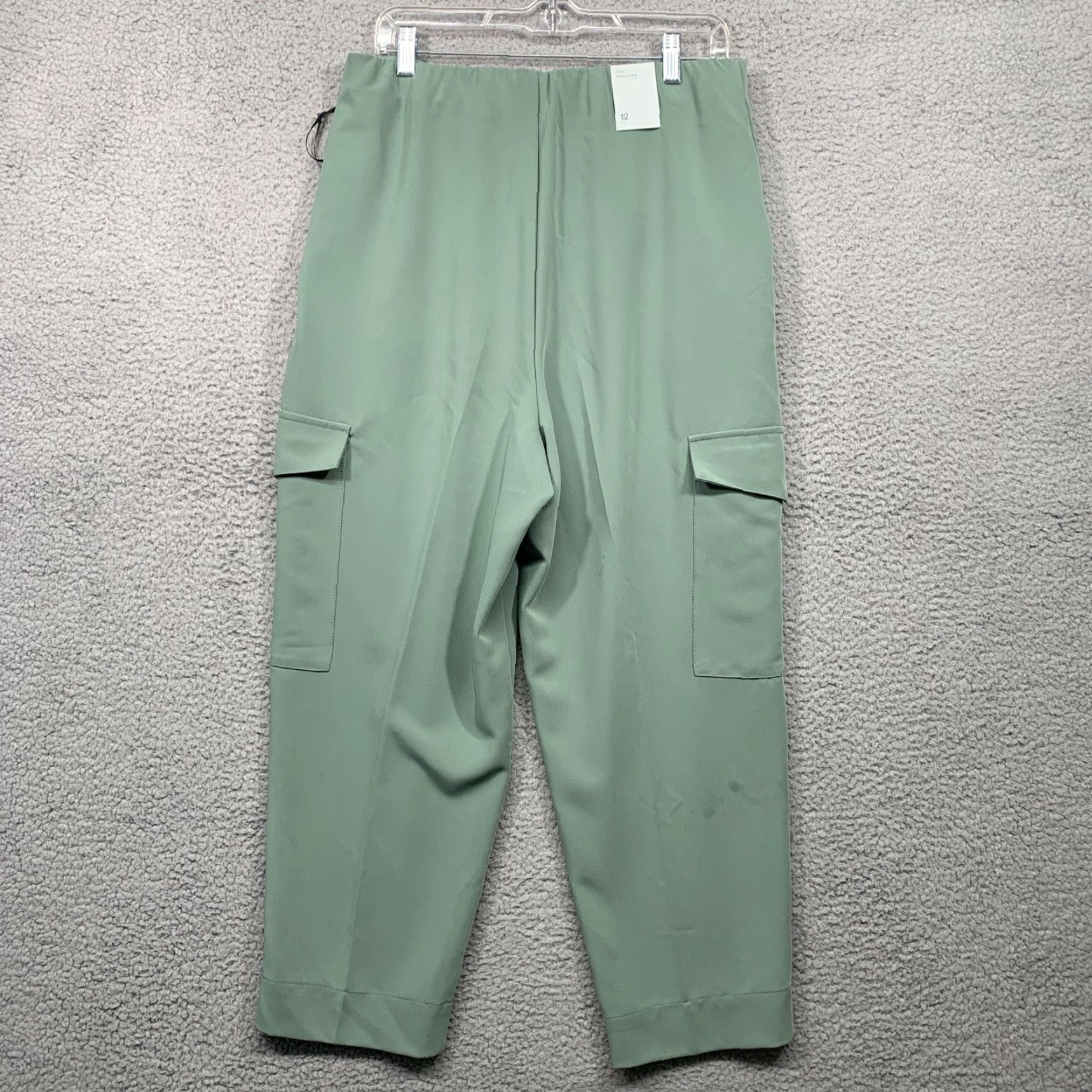 Vintage Prologue Cargo Dress Pants Women's 12 Green 32x25 High Rise Relaxed Fit Shirt Pants Tapered Modern Wear Size 34" / US 12 / IT 48 - 4 Thumbnail