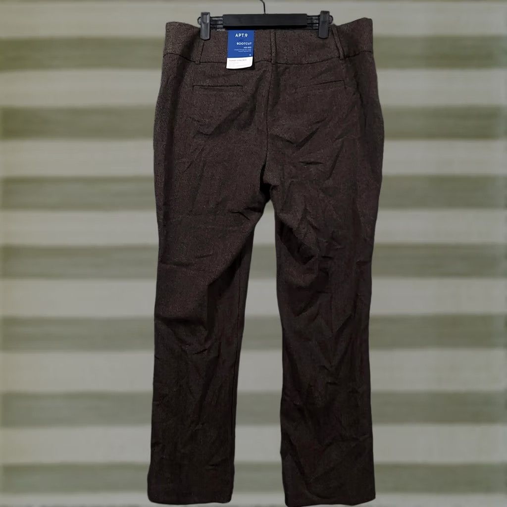 Apt. 9 Apt. 9 Womens Brown Bootcut Pants Stretch Waistline Size 36" / US 14 / IT 50 - 1 Thumbnail
