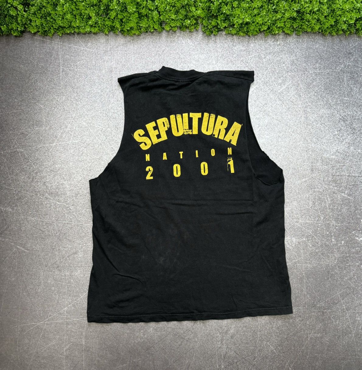 Band Tees × Vintage Vintage 2001 Sepultura Nation Tank Top Shirt Y2K Size US XL / EU 56 / 4 - 2 Thumbnail