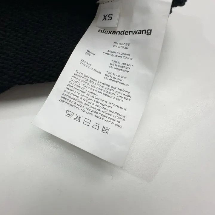 Alexander Wang Alexander Wang Black Cotton Logo Sweatshirt - Size XS / US 0-2 / IT 36-38 - 4 Thumbnail