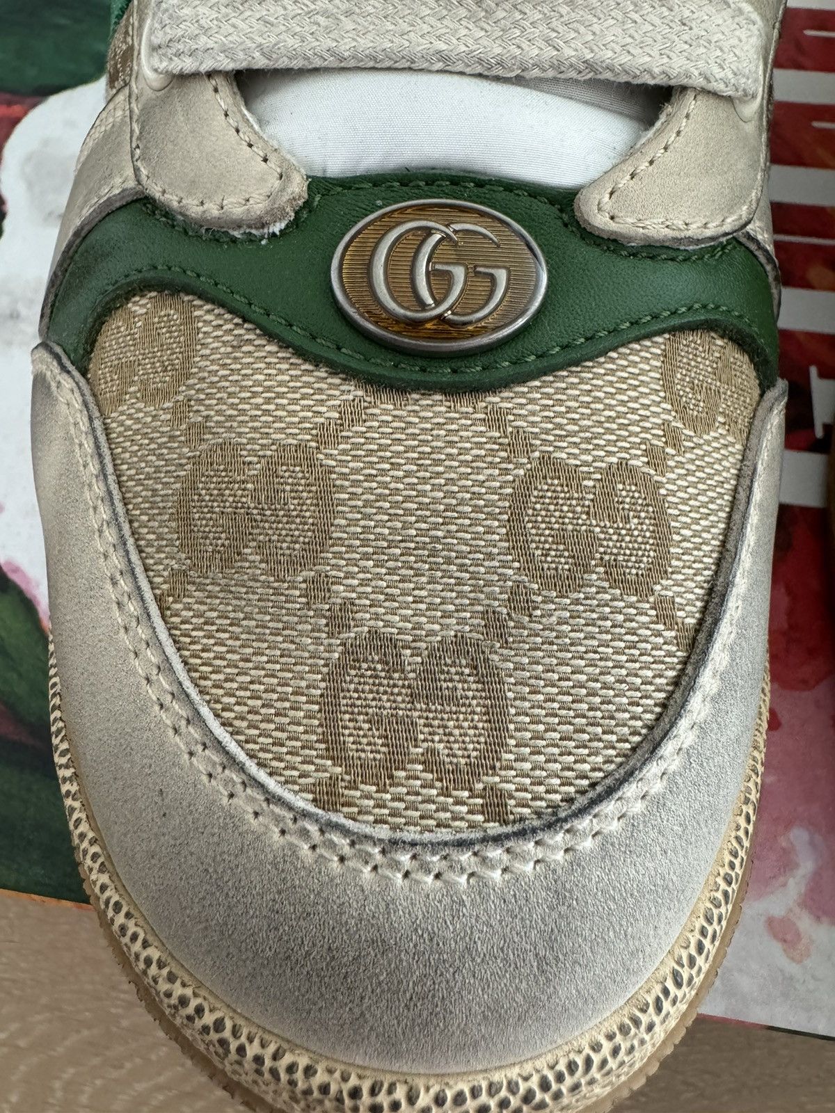 Gucci Gucci Men’s Screener GG High-Top Sneakers Size US 7.5 / EU 40-41 - 13 Thumbnail