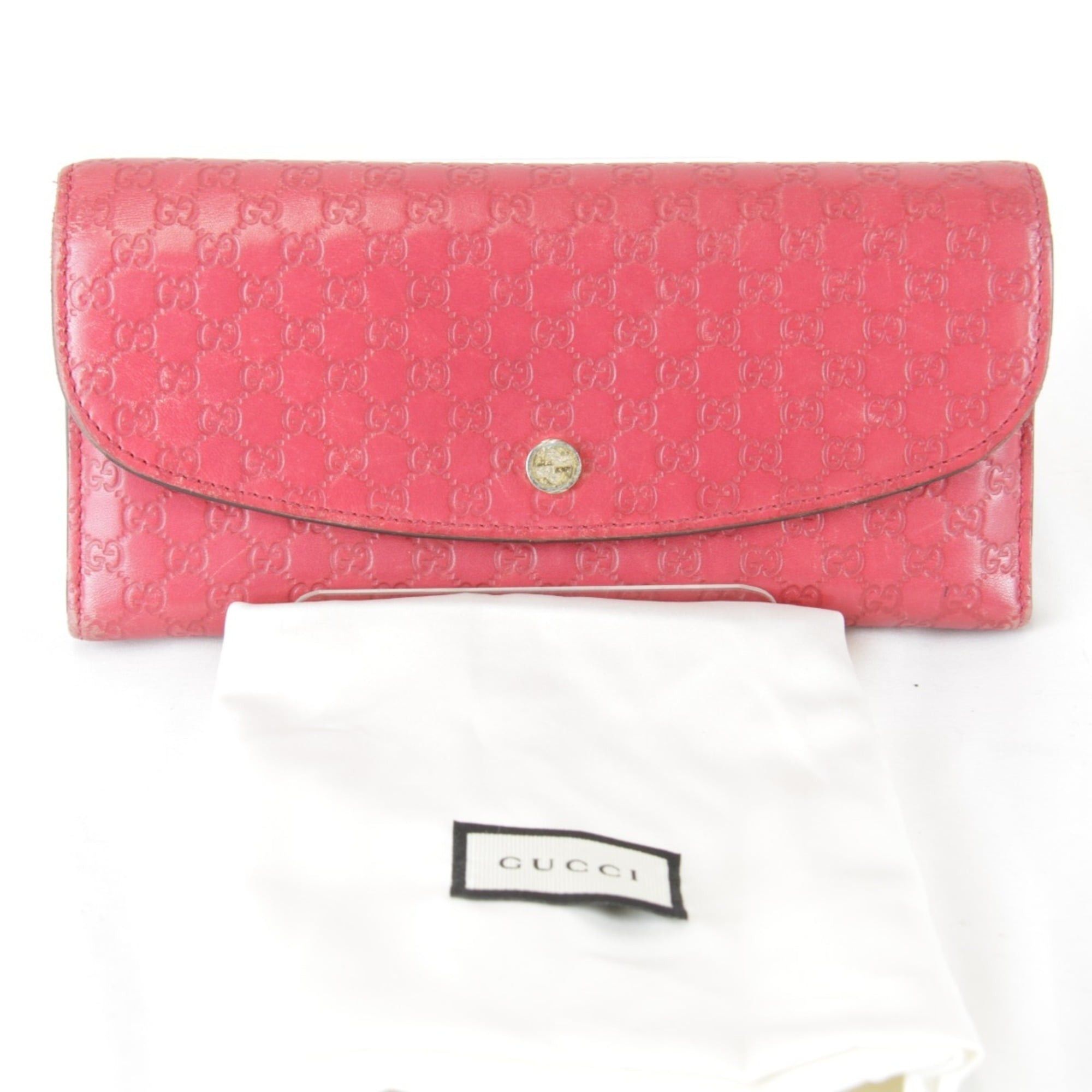 Gucci GUCCI 256926・0416 Leather Long Wallet, Red, Women's Size ONE SIZE - 1 Thumbnail