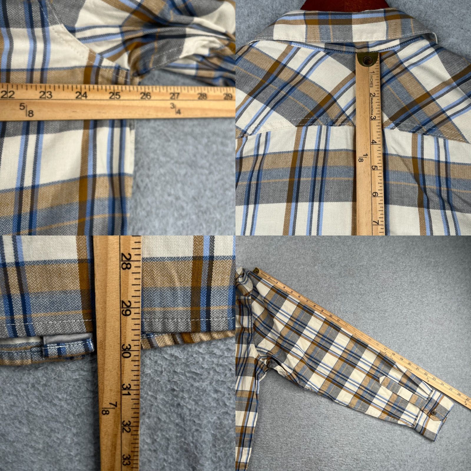 Wrangler Wrangler Shirt XL Multicolor Plaid Button-Up Long Sleeve Mens Colorful Casual Pocket Size US XL / EU 56 / 4 - 8 Thumbnail