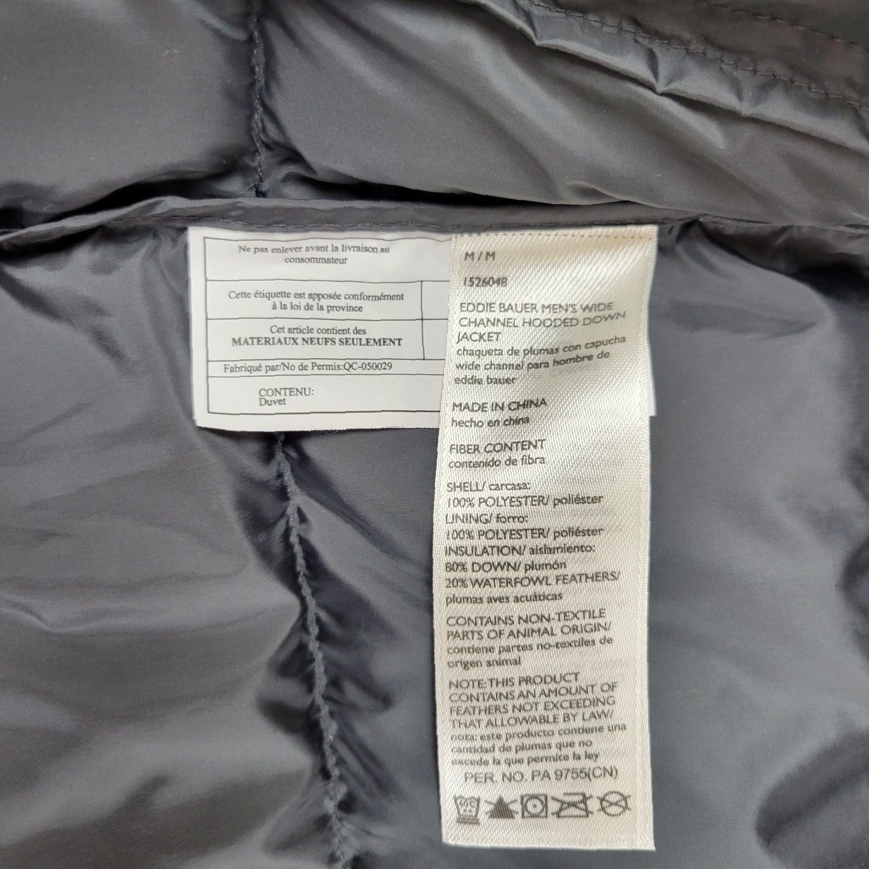 Eddie Bauer Eddie Bauer Down Puffer Jacket Mens M Gray Full Zip Hooded Quilted Packable 650 Size US M / EU 48-50 / 2 - 7 Thumbnail