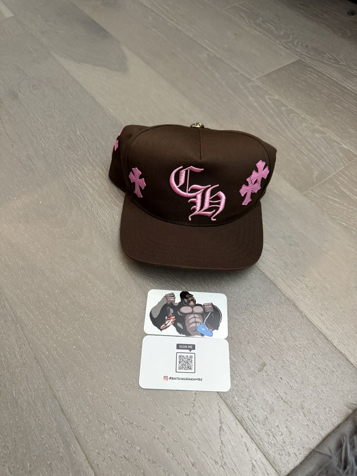 Chrome Hearts Chrome Hearts Cross Patch Hat Brown Pink Size ONE SIZE - 4 Thumbnail