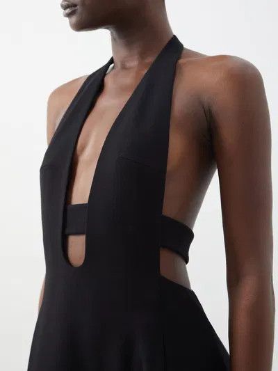 Saint Laurent Paris o1y0126 Midi Dress in Black Size M / US 6-8 / IT 42-44 - 2 Thumbnail