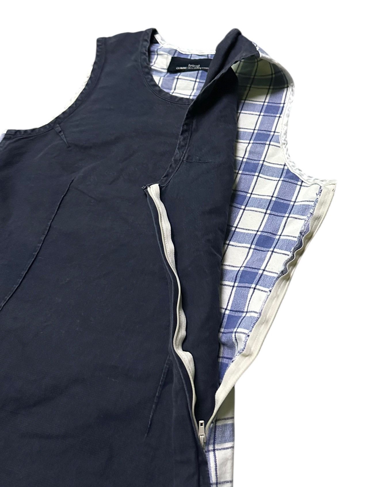 Tricot Comme des Garcons Vintage Comme des Garçons Tricot sleeveless navy blue dress Size M / US 6-8 / IT 42-44 - 4 Thumbnail