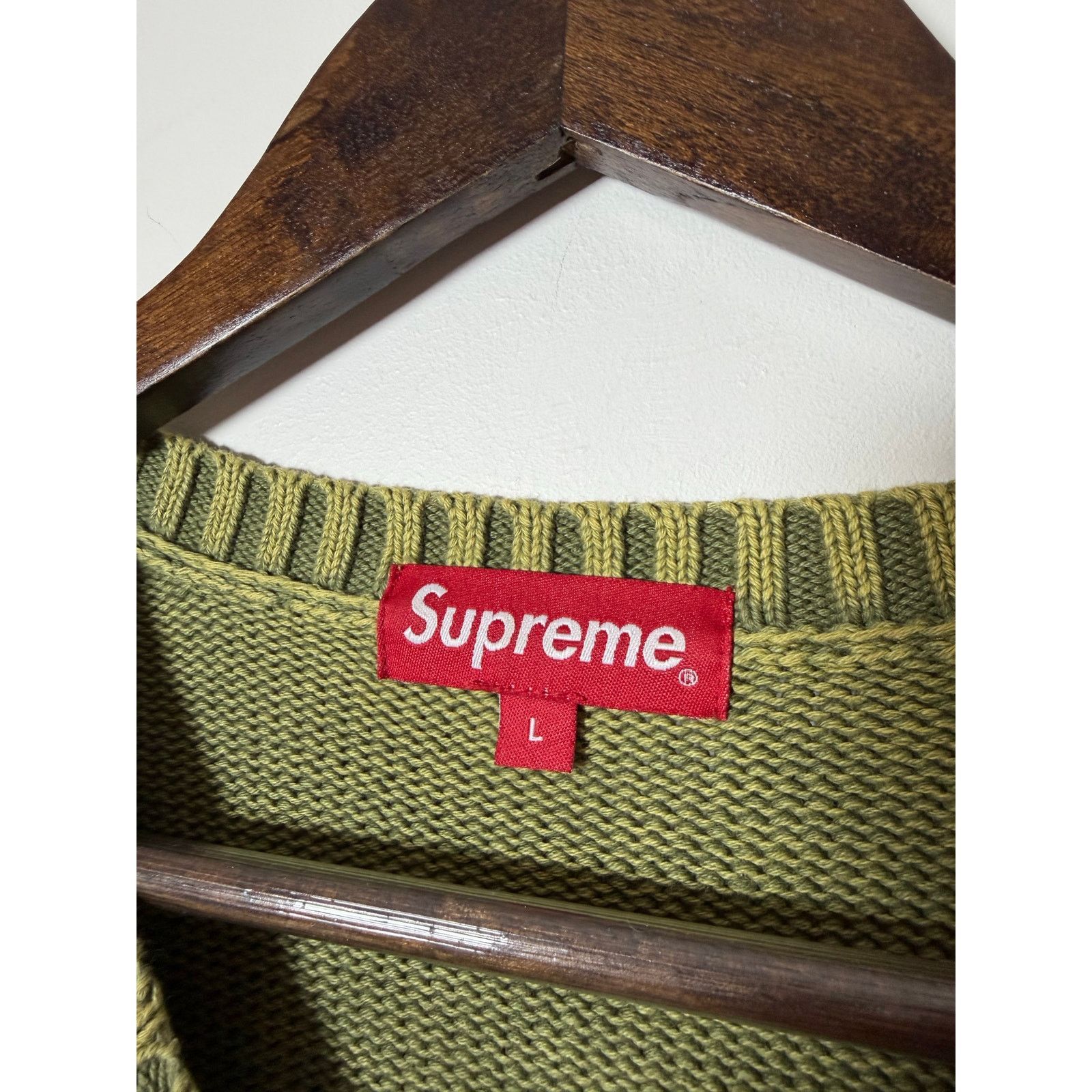 Supreme Supreme Gonz Poems Sweater 'Olive' SS23 Size US L / EU 52-54 / 3 - 3 Thumbnail