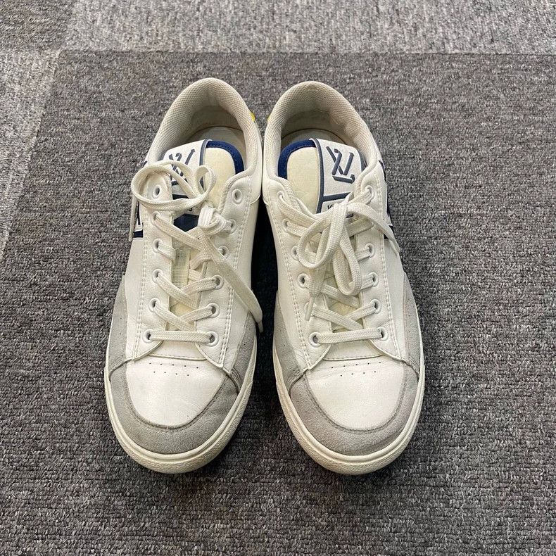 Louis Vuitton Louis Vuitton Grey and white patchwork board shoes Size US 5.5 / EU 38 - 2 Thumbnail