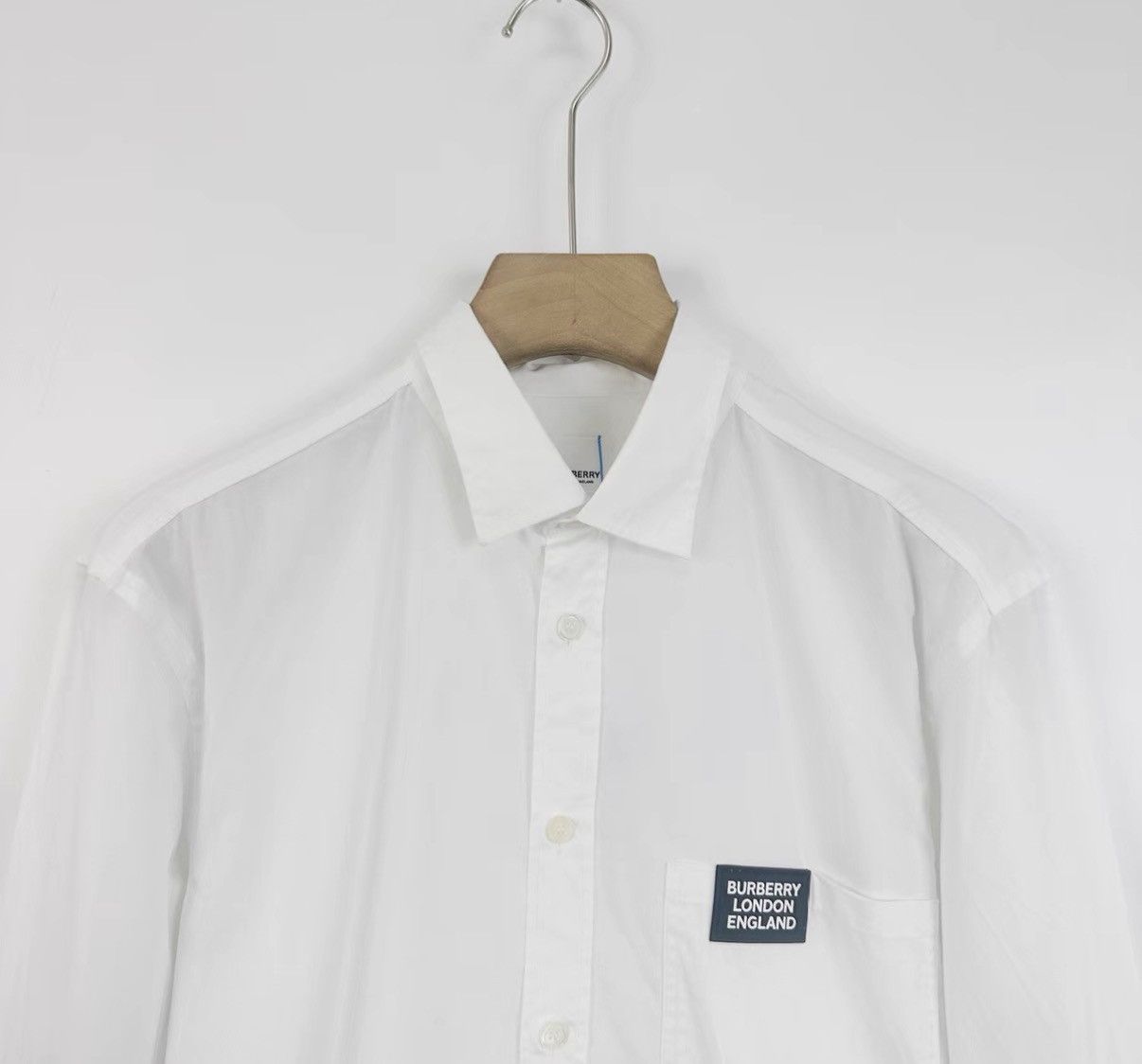 Burberry Burberry Chest Leather Patch Letter Long Sleeve Shirt K12 Size US L / EU 52-54 / 3 - 3 Thumbnail
