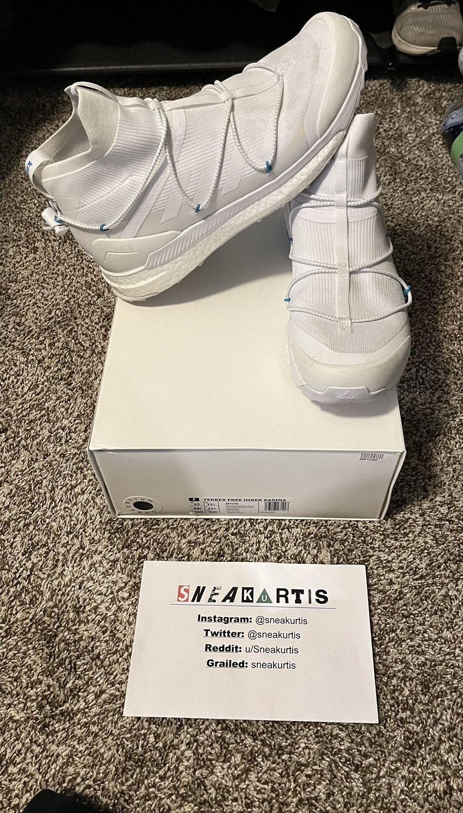 image of Adidas Terrex Free Hiker Kasina Shoes in White, Men's (Size 12)