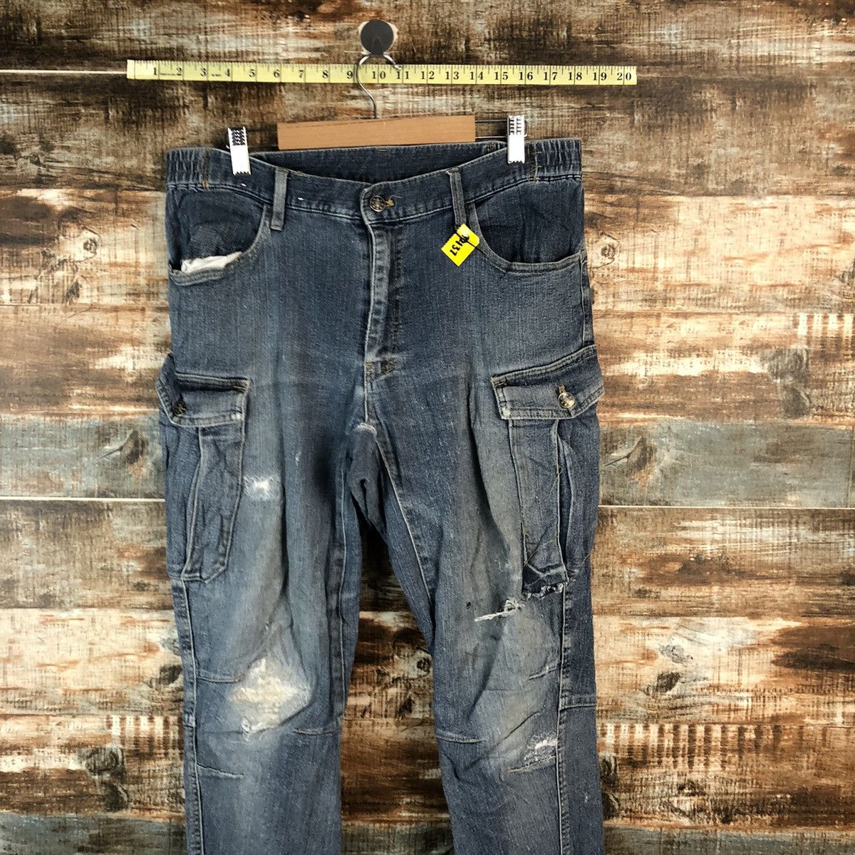 Japanese Brand Japanese Brand Blue Distressed Denim Pants #A2137 Size US 35 - 2 Thumbnail