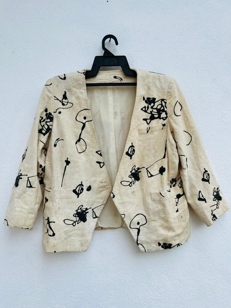 image of Vintage Japanese Art Designer Fashion Style in Cream, Women's (Size Medium)