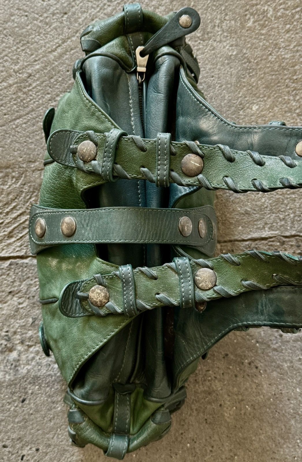 Chloe Chloe - 2000’s - Phoebe Philo - Green Leather Silverado Bag Size ONE SIZE - 8 Thumbnail